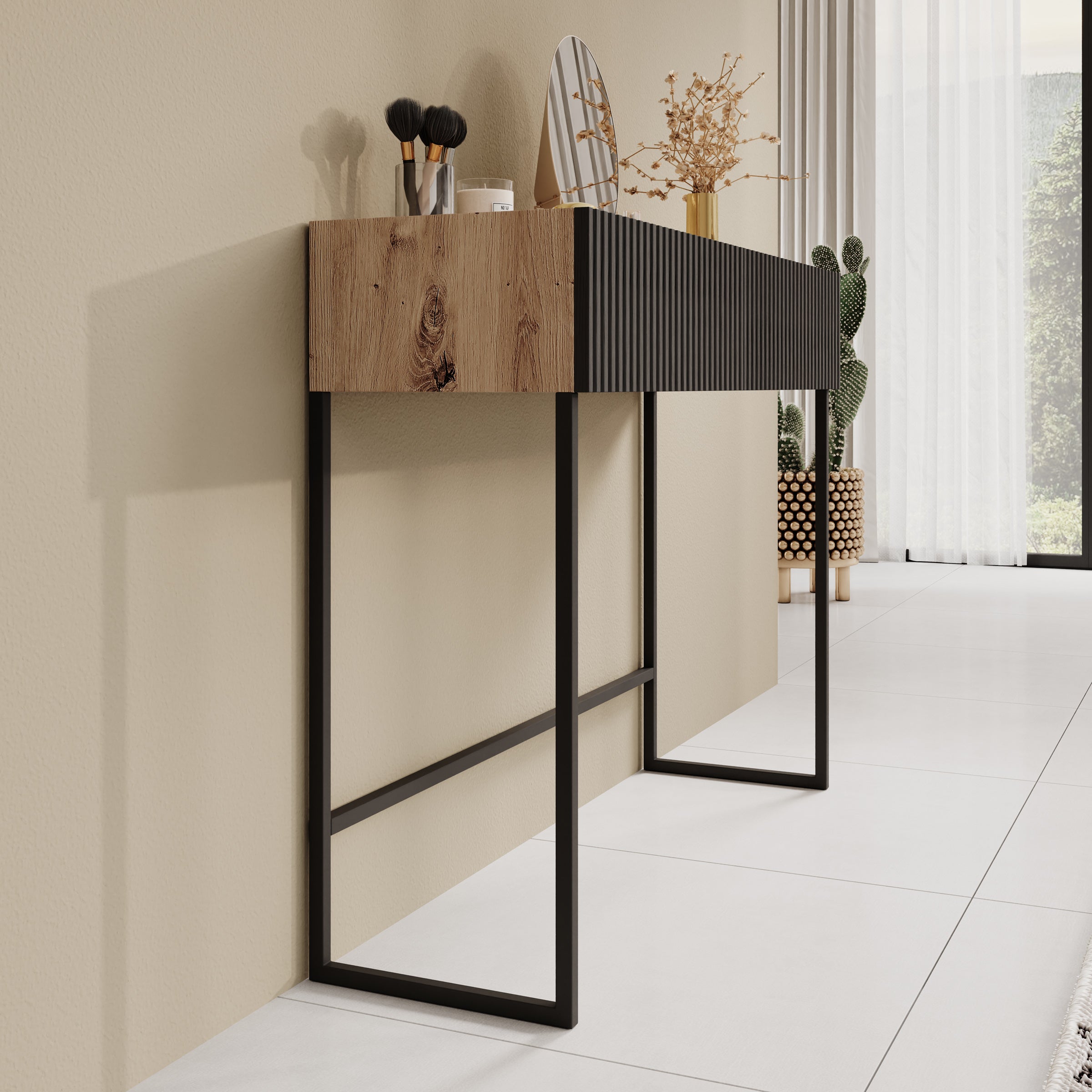 Capri - Kaptafel - Eiken - 100x32x80 cm
