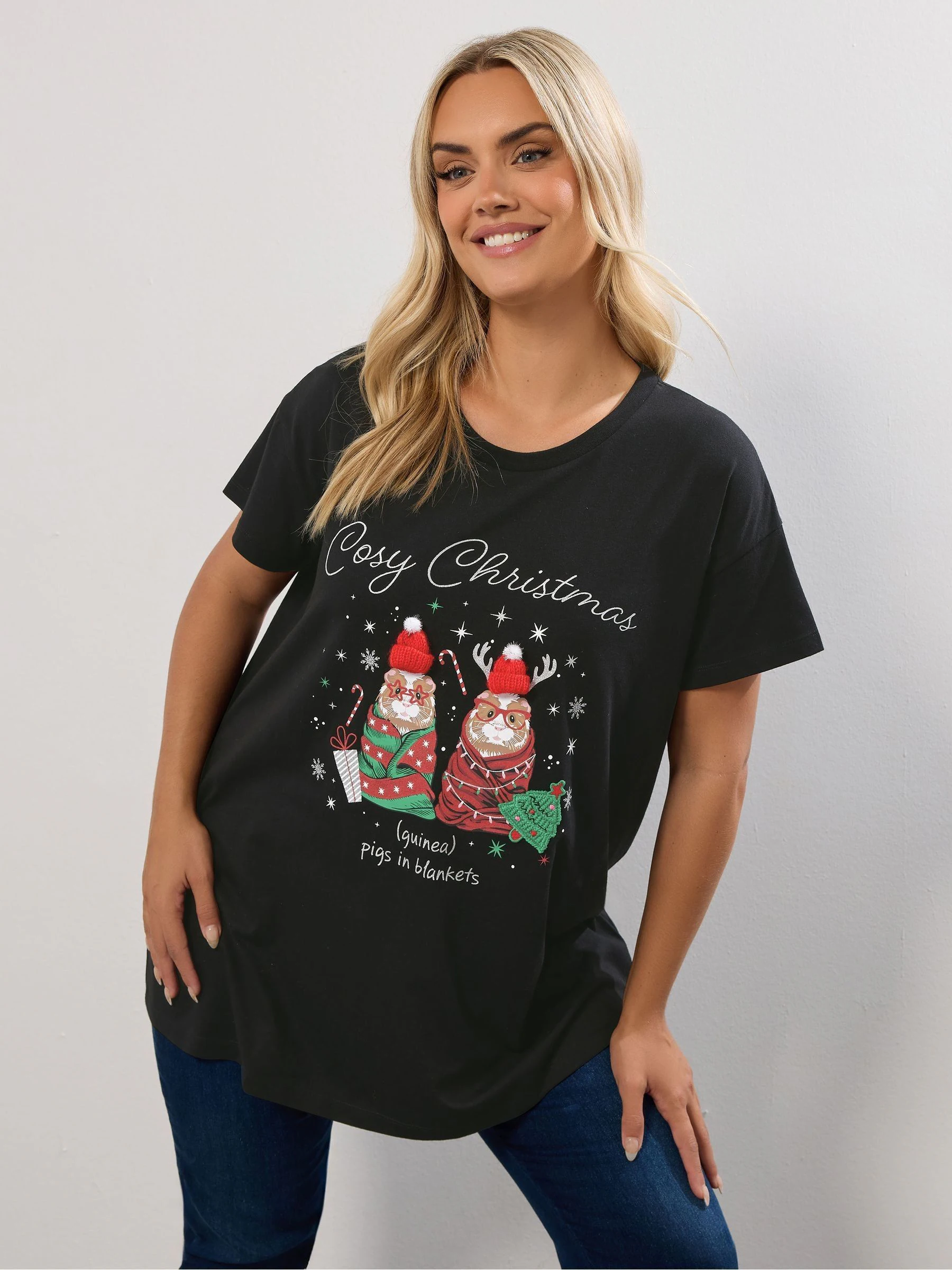 Yours Curve Guineapig Short Sleeve Novelty T-Shirt