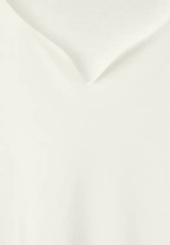 Shirt mit Herzausschnitt - off white