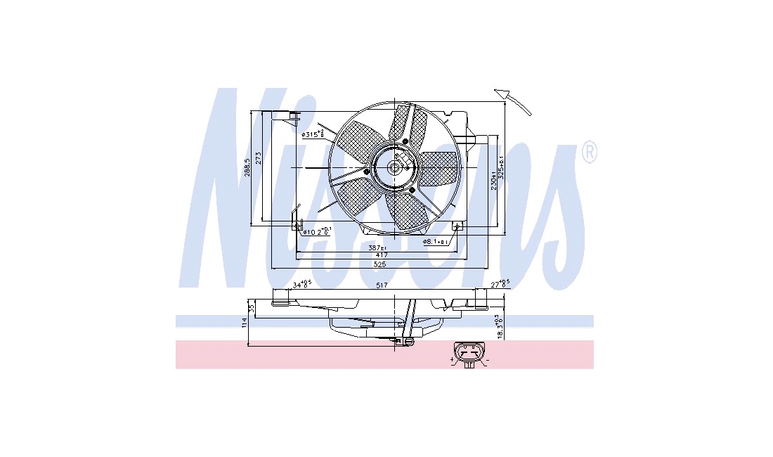 Ventilator, motorkøling