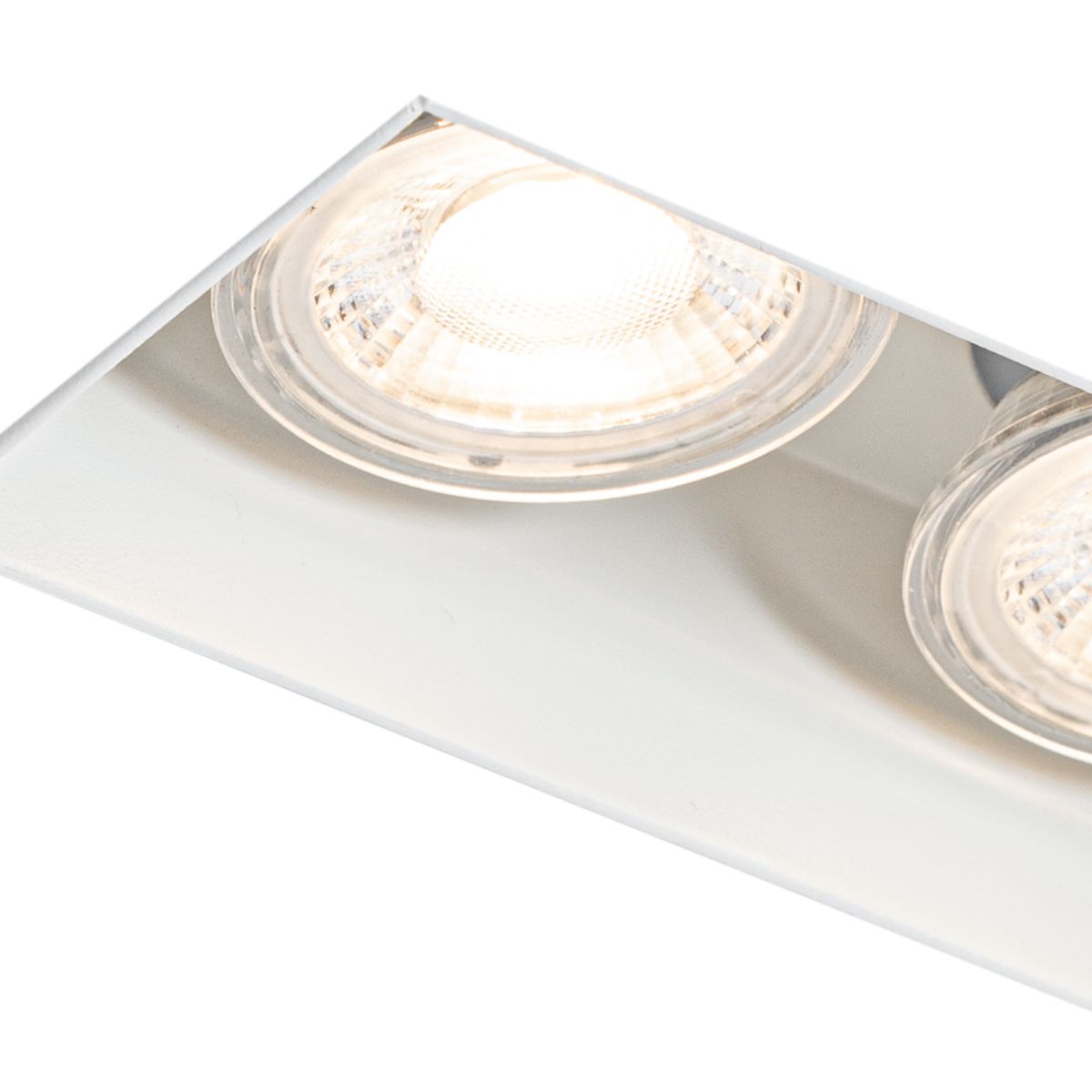 Moderne inbouwspot wit GU10 trimless 2-lichts - Oneon
