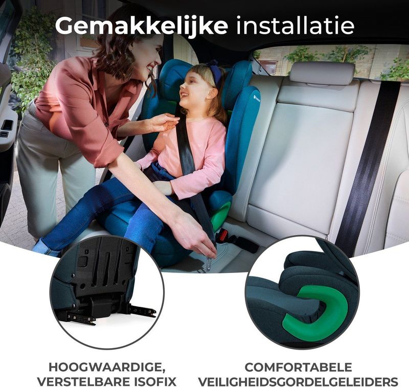 JUNIOR FIX - Autostoeltje - Zwart - ISOFIX - R129 i-Size Veiligheidsstandaard
