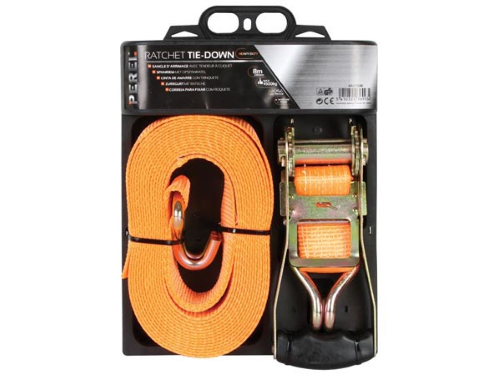 Toolland ARAT5081 2-delige spanband met ratel - 8 meter