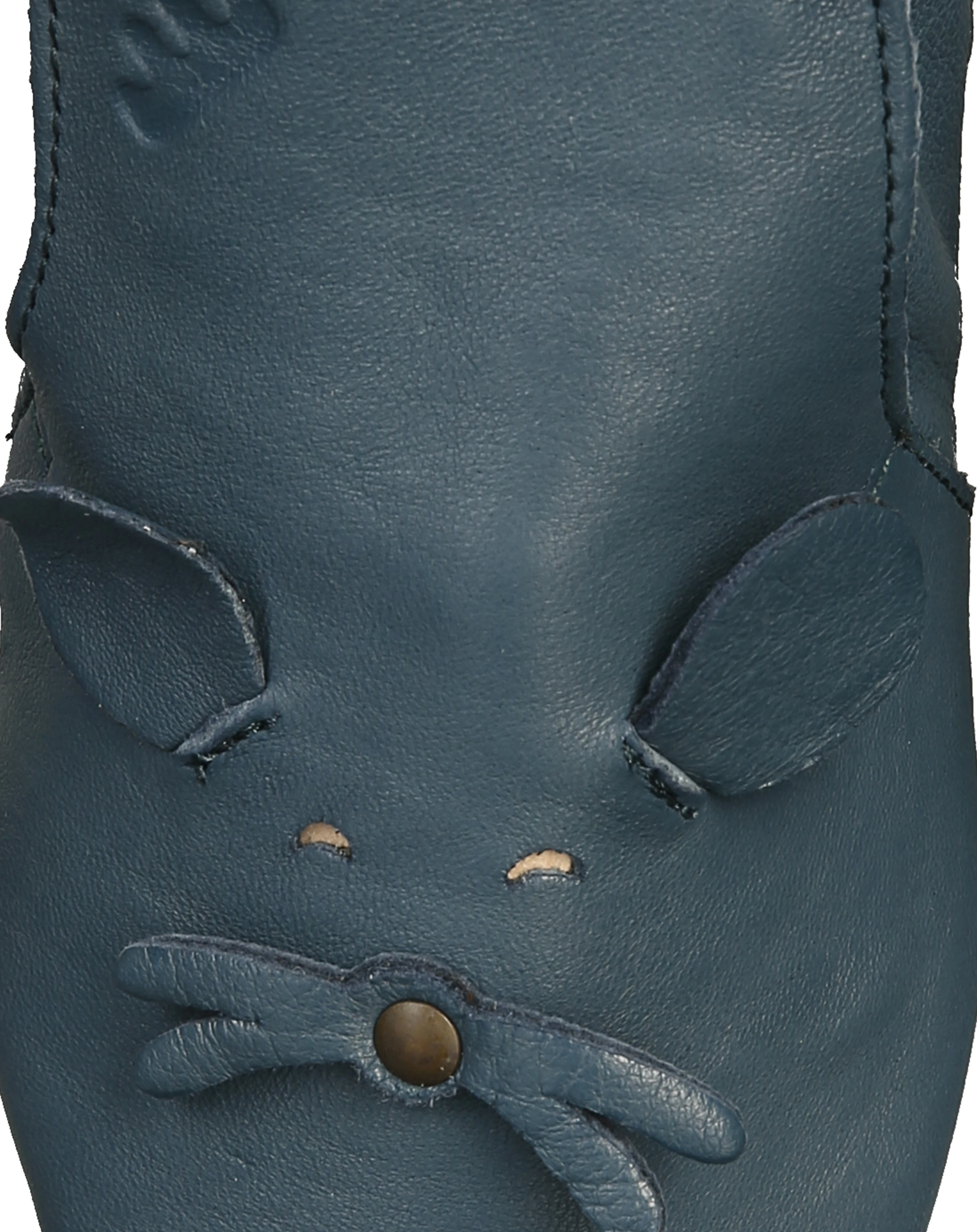 Leder-Krabbelschuhe BLUBLU MOUSE in dunkelblau