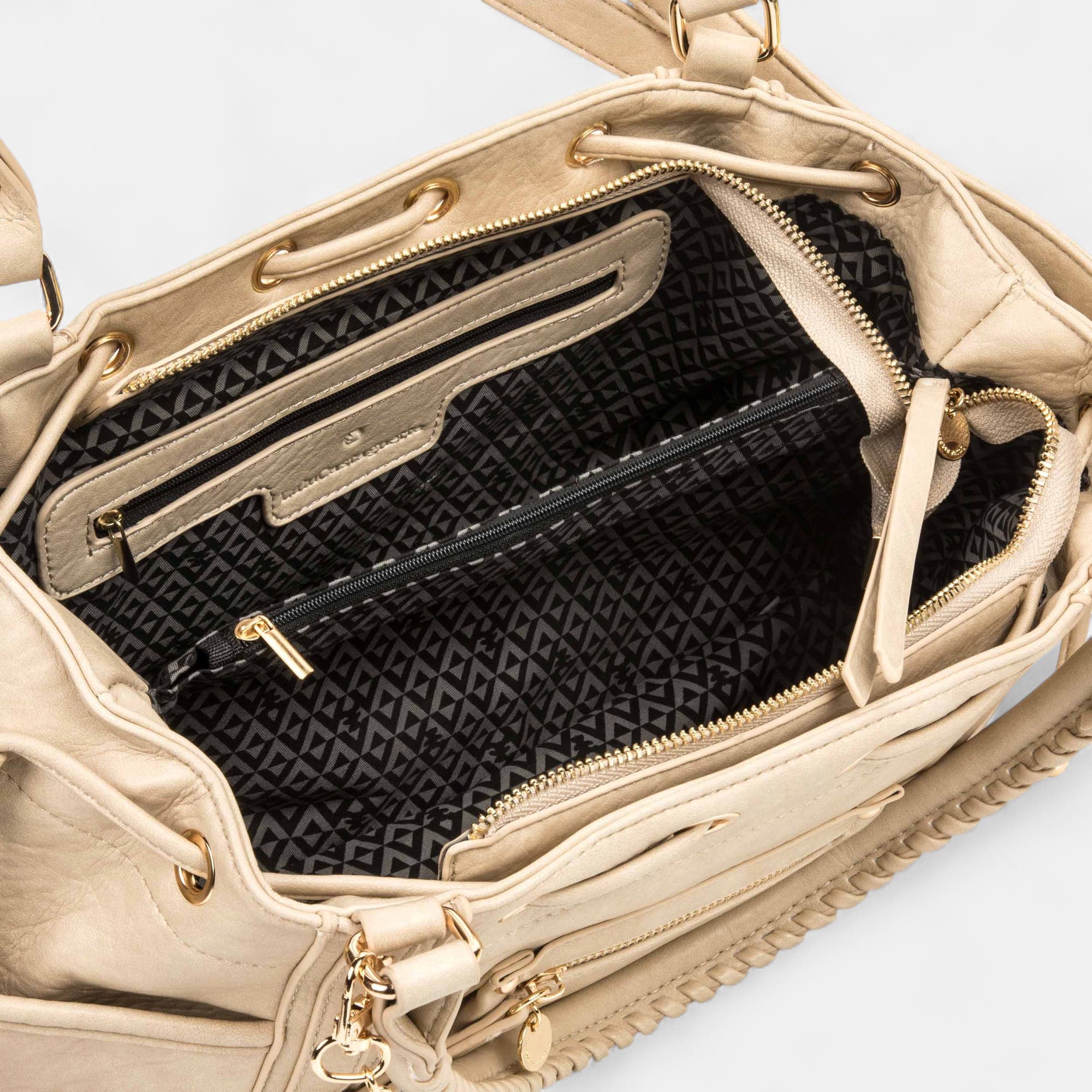 Sac à main beige