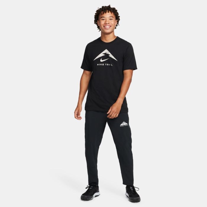 Nike Herre T-shirts Dri-FIT Trail Logo Tee Sort