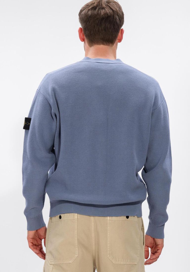 blauwe stone island vest cardigan