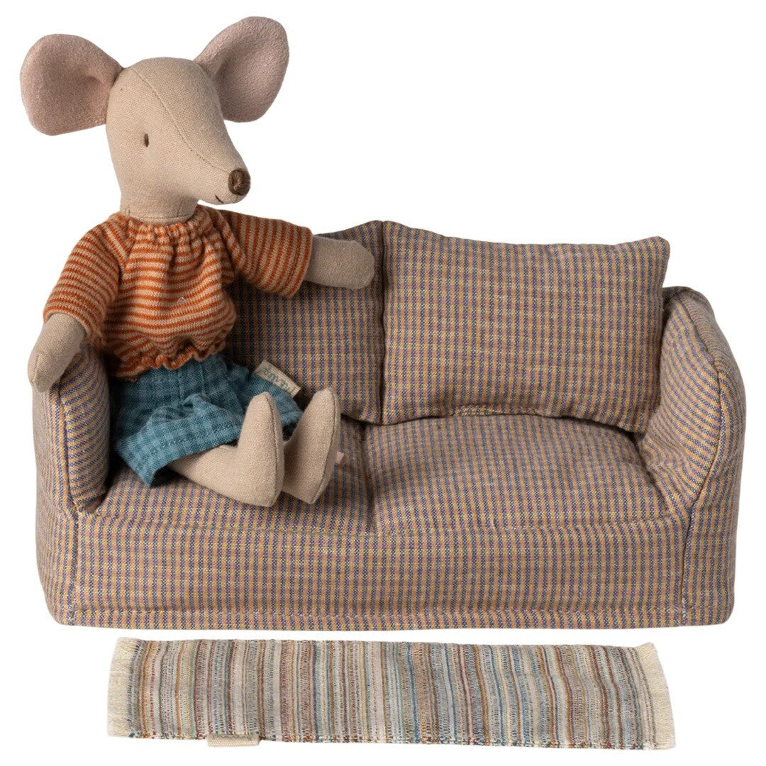 Maileg poppenhuis vloerkleed striped - 13,5 cm