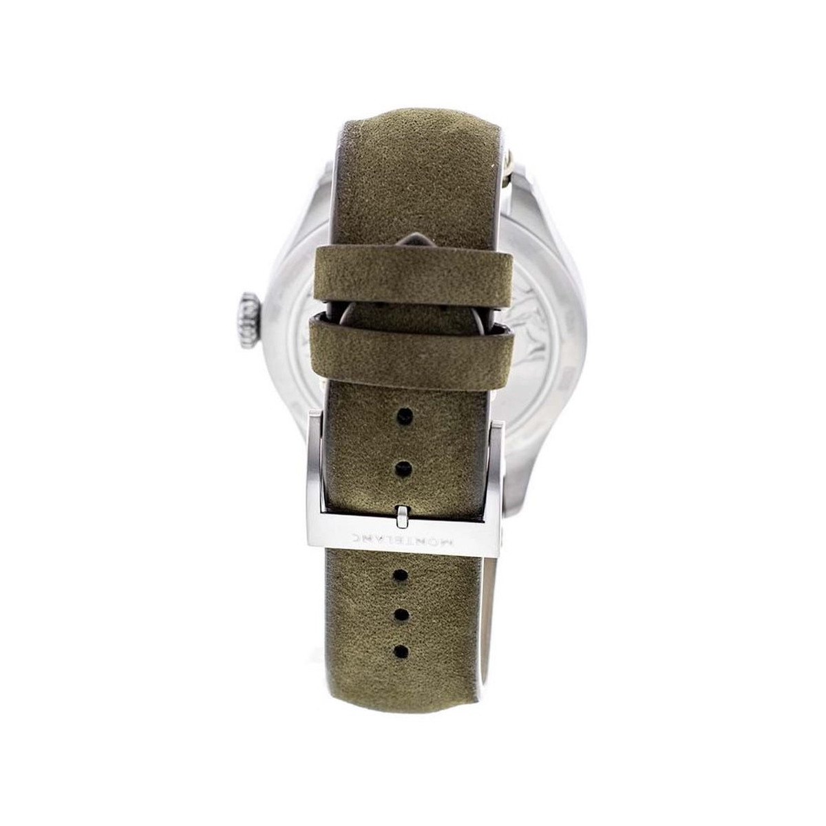 Montre d'occasion Montblanc 1858 homme automatique acier bracelet cuir