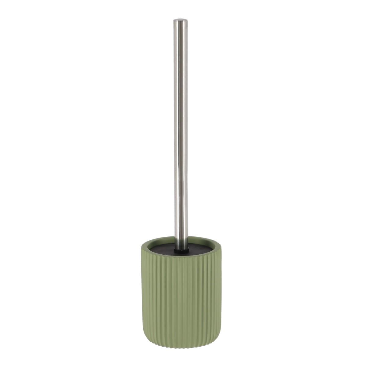 BROSSE WC POLYRESINE STRIEE KAKI