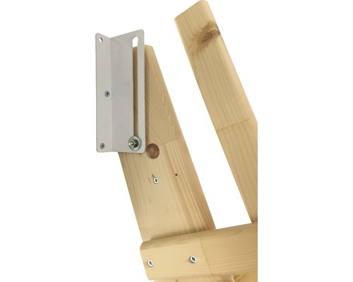 Pertura Adara trapboom, massief sparrenhout, onbehandeld, recht, 58 cm, 12 treden / 13 stootborden