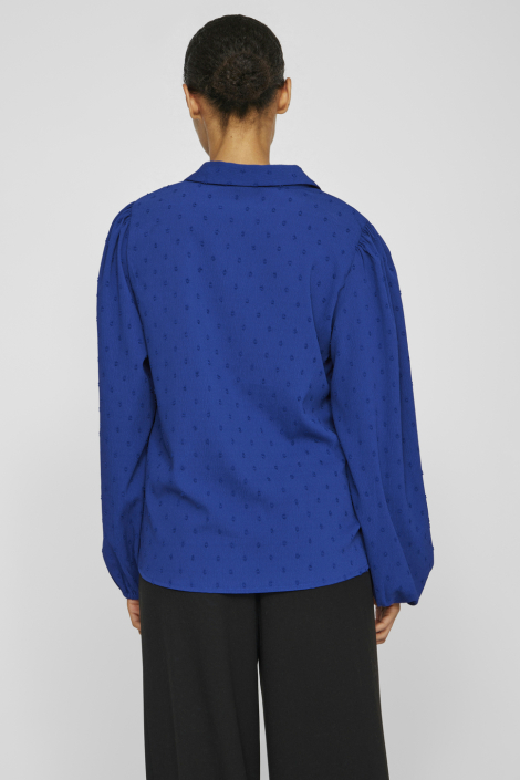 Vila blauwe dames blouse