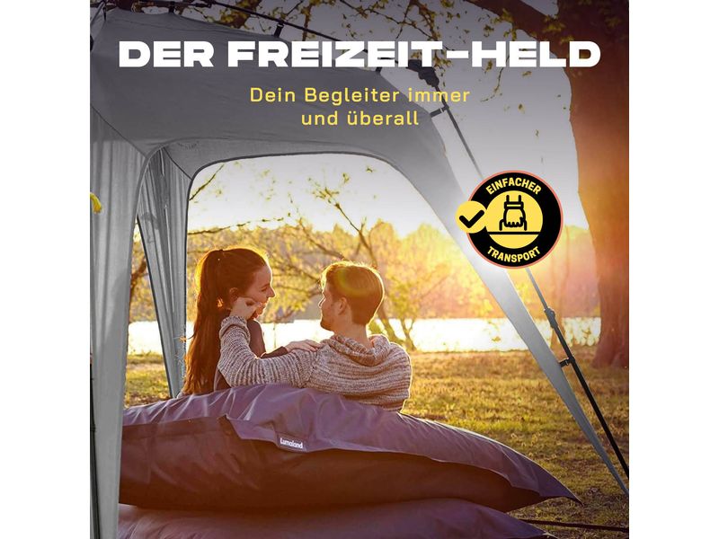 Where tomorrow Pavillon Pop Up - Hellgrau Outdoor-Pavillon mit Seitenschutz