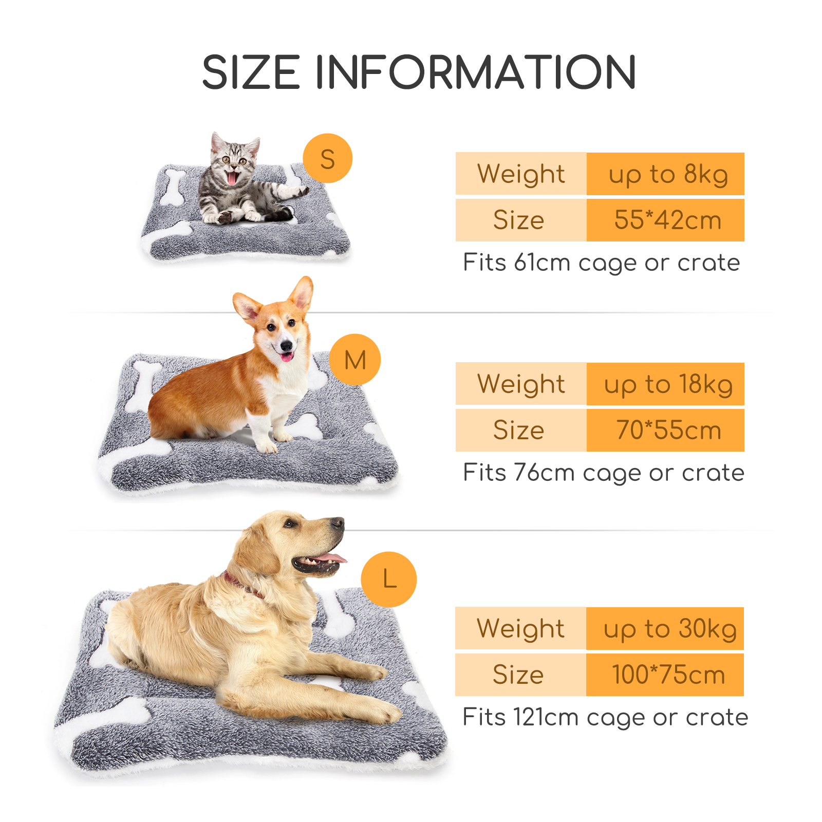 Tapete para cama de animais de estimação Nobleza para cães, cobertor lavável à mão e à máquina, cobertor quente para gatos e cães para camas e sofás de cães 1 × 75 cm