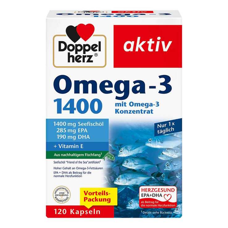 Doppelherz Omega-3 1.400 Kapseln, 120 St