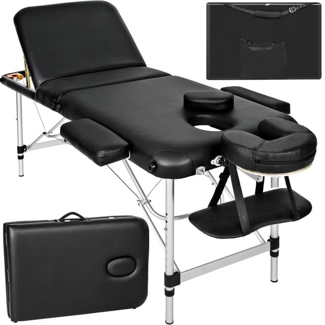 Massagebriks i aluminium med 3 zoner, 5cm polstring + taske
