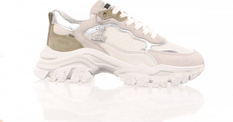 Bronx Tayke-Over Veterschoenen Laag gebroken wit