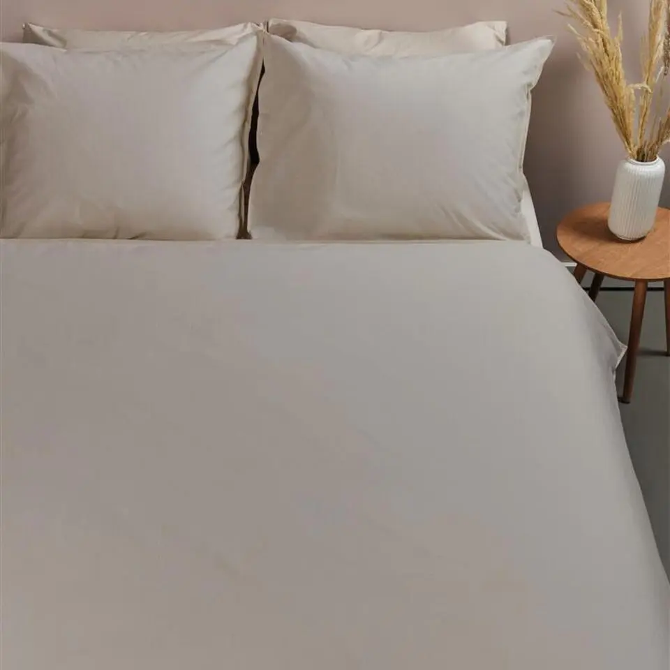 Ambiante Cotton Uni dekbedovertrek - 200x200/220 - Taupe