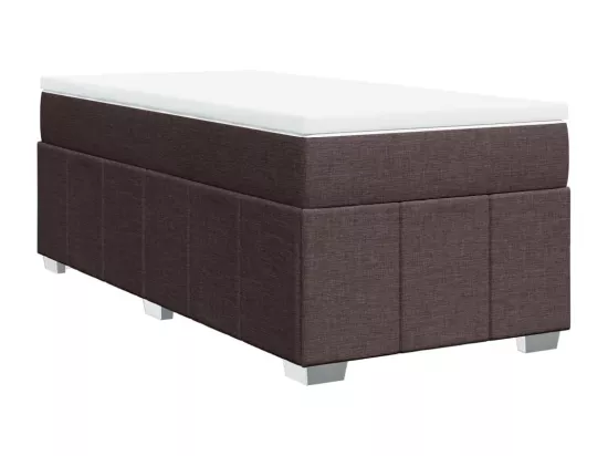 Sommier tapissier avec matelas Marron foncé 90x200 cm