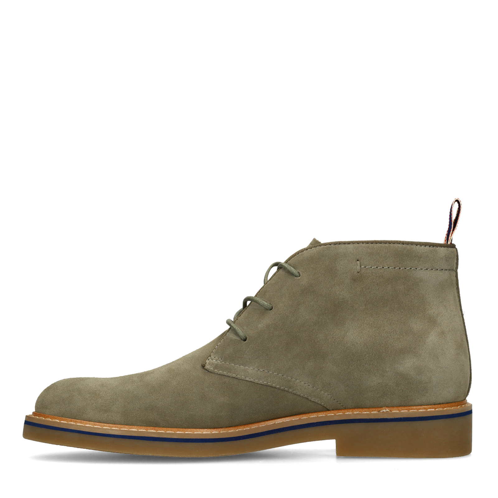Groene suède veterschoenen