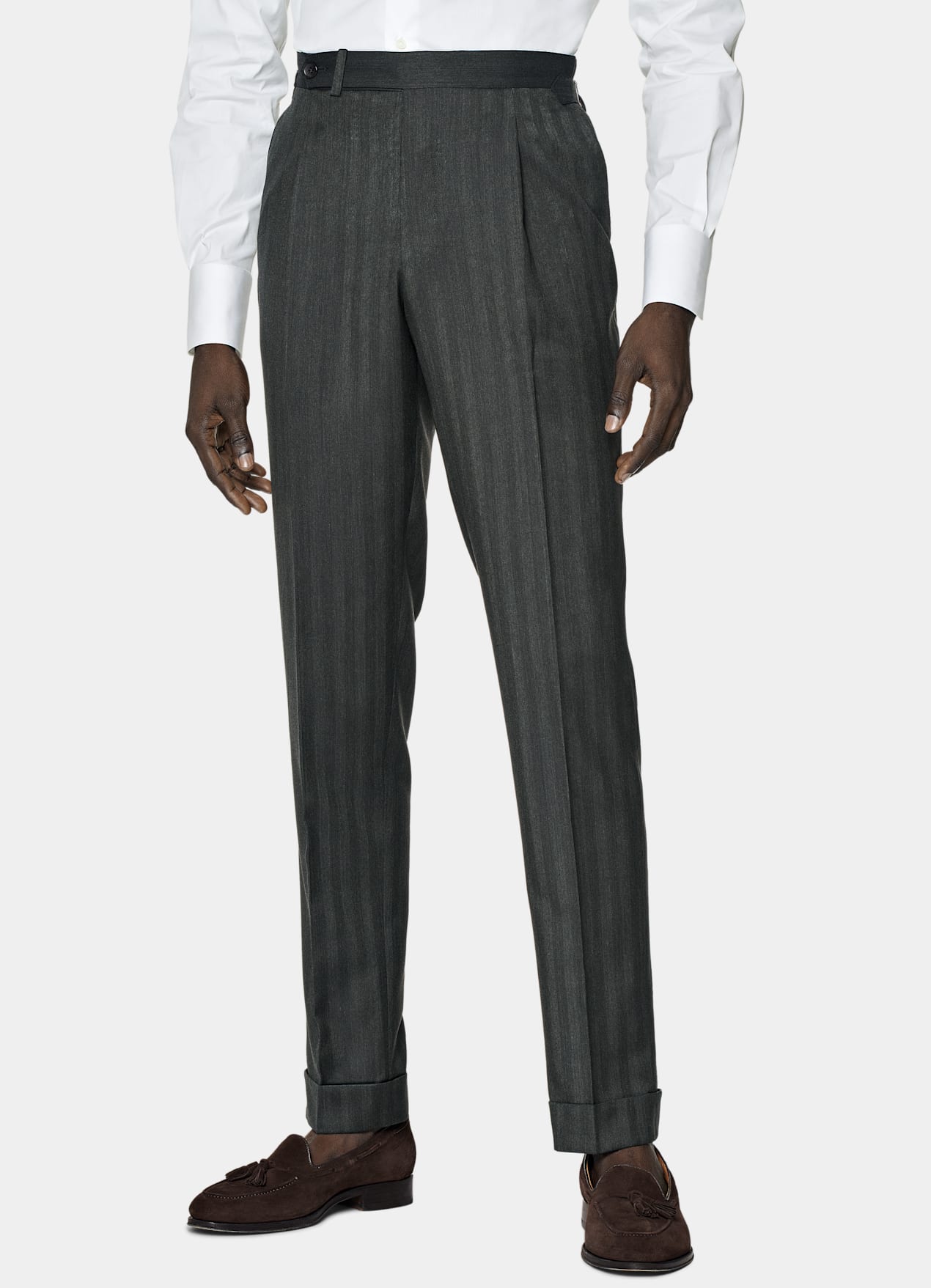 Costume trois pièces Havana coupe Tailored vert foncé