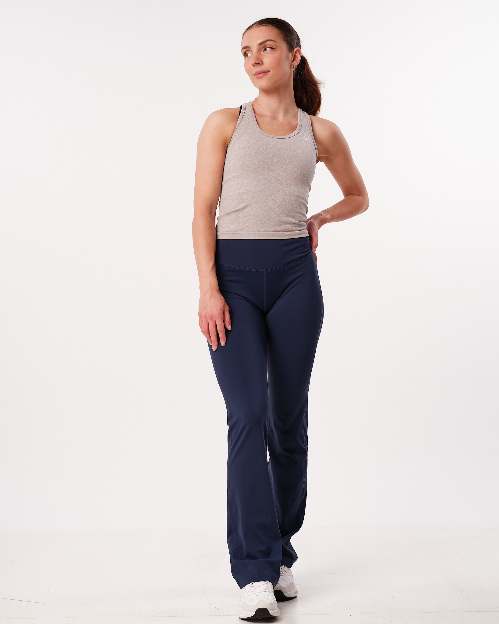 Bumpro Hero High Rise Flare Pants Navy Blue