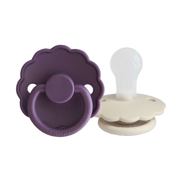 FRIGG Daisy Fopspeen - 0-6 Mnd - 2 Stuks - Latex - Violet Dream / Lilac