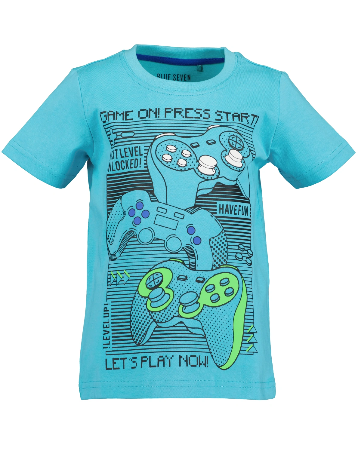 T-Shirt GAME ON! in cyan