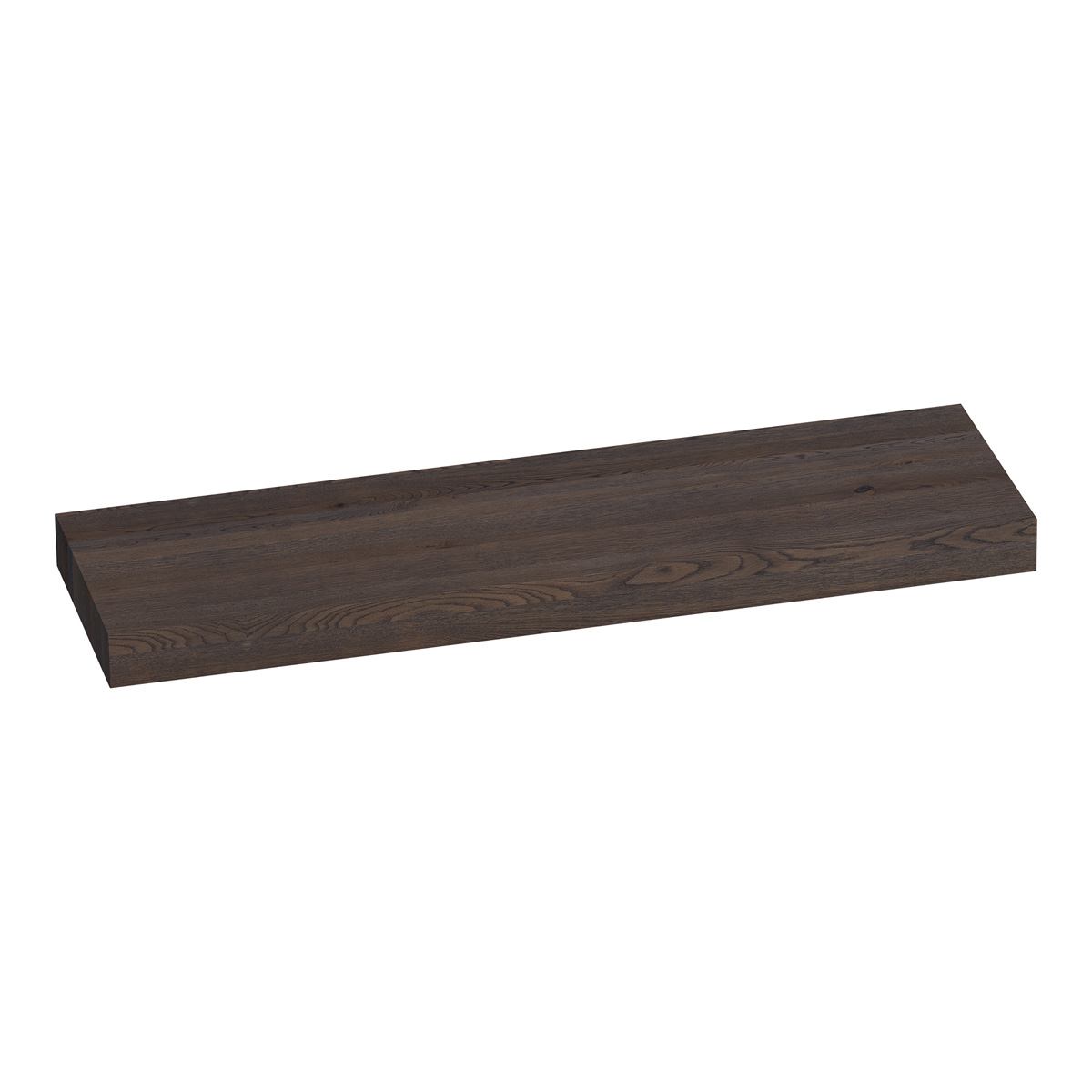 Brauer Creek vrijhangend wastafelblad 160cm lamellen eiken zwart