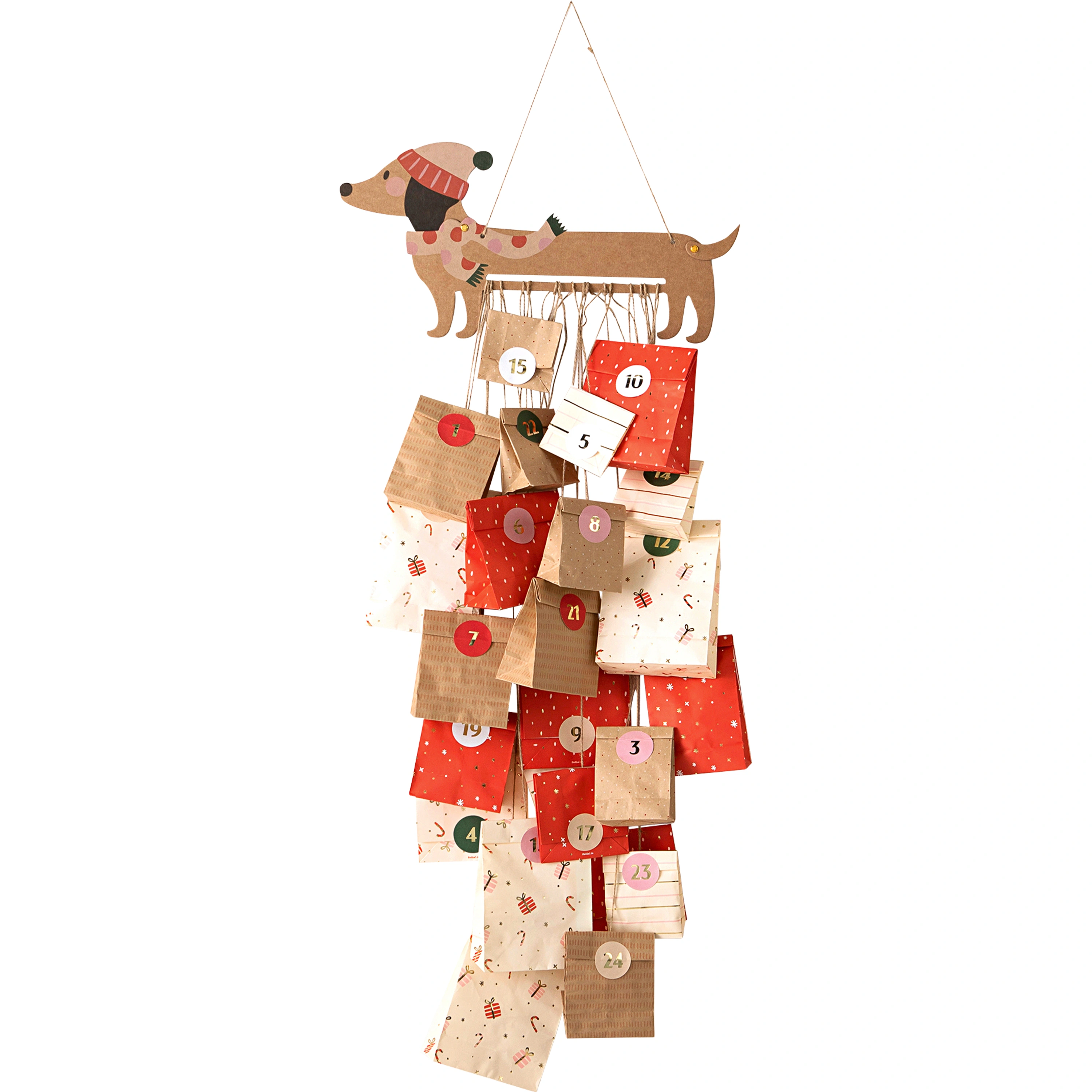 Adventskalender Bastelset SAUSAGE DOG 54-teilig