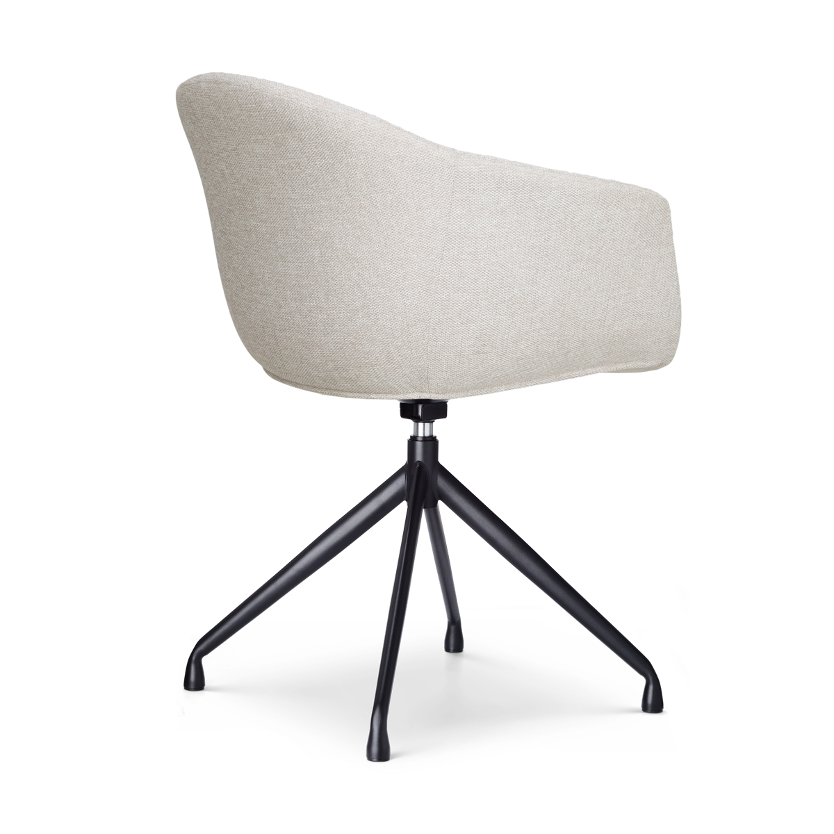 Eetkamerstoel Nola-Otis draaibaar beige - zwart - set van 2