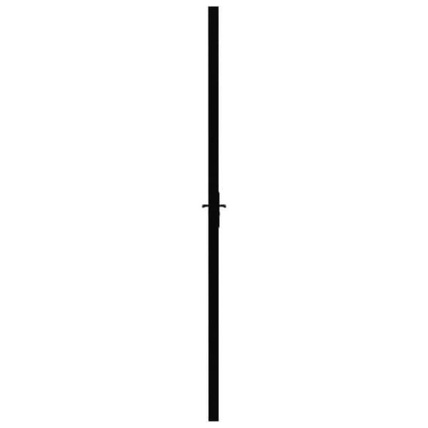 vidaXL Innerdør ESG-glass og aluminium 102,5x201,5 cm svart
