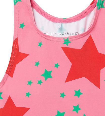 Stella McCartney Kids Bådedragt - UV50+ - Pink/Rød m. Stjerner