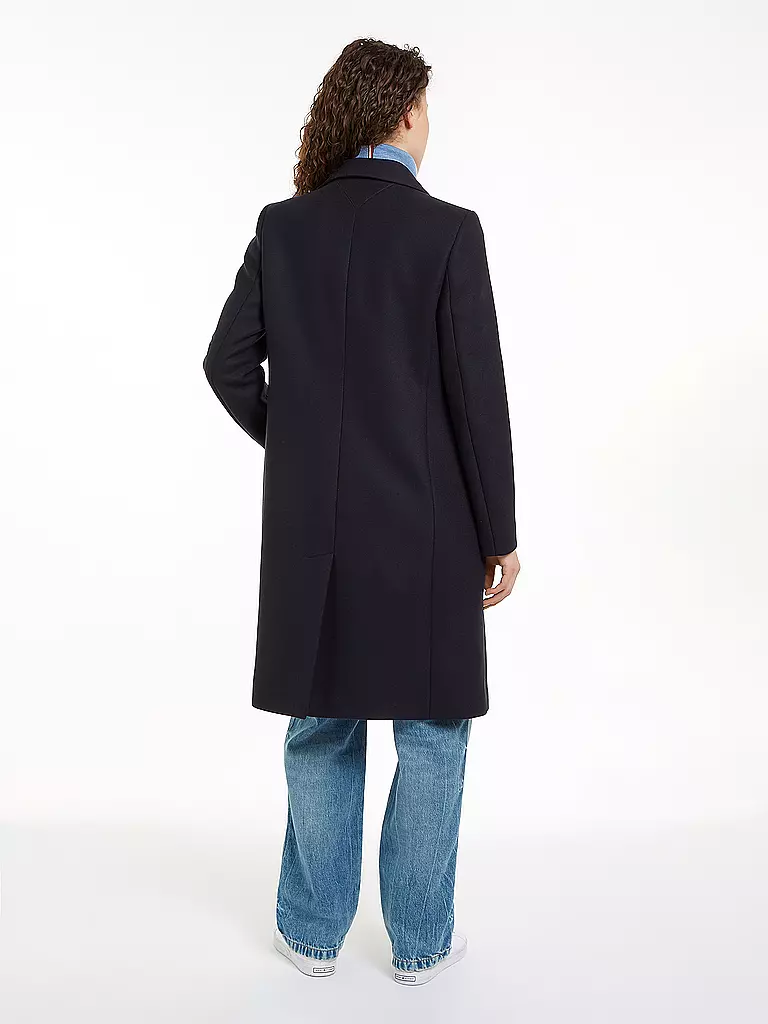 TOMMY HILFIGER Wollmantel dunkelblau