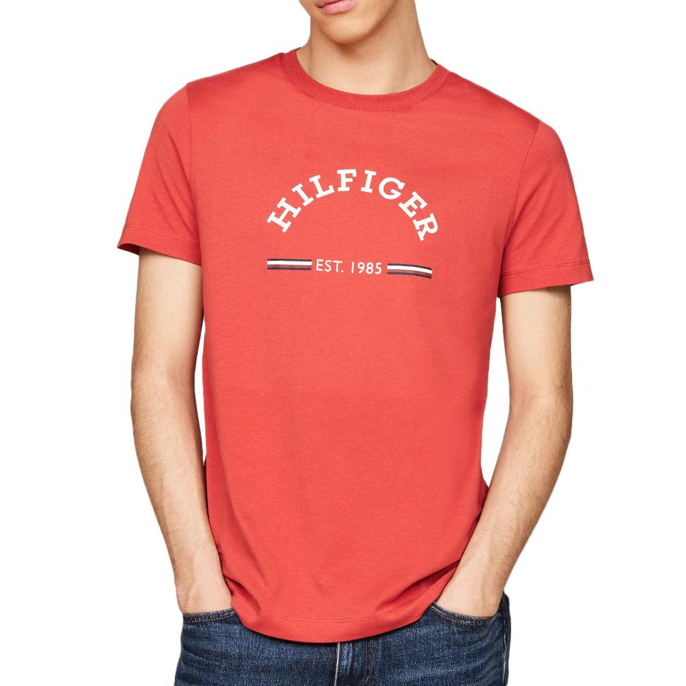 Tommy Hilfiger T-shirt Rouge Homme Tommy Hilfiger Arch