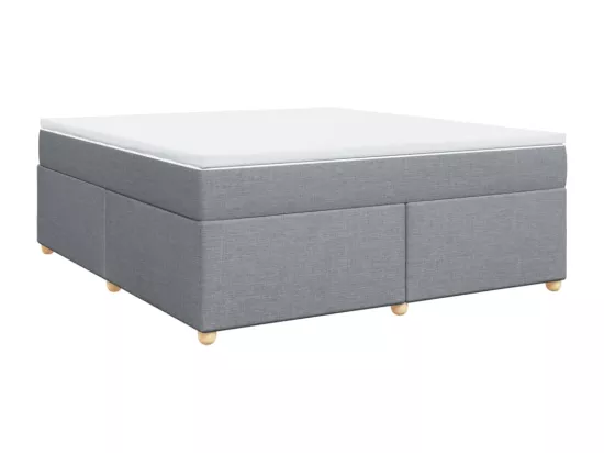 Sommier à lattes de lit avec matelas Gris clair 180x200cm Tissu