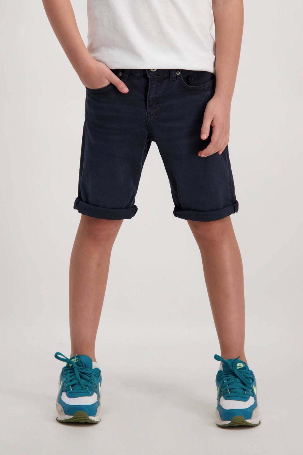 Cars slim fit short BLACKER donkerblauw
