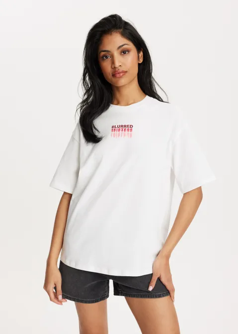 T-shirt met print dreams wit (WIT)