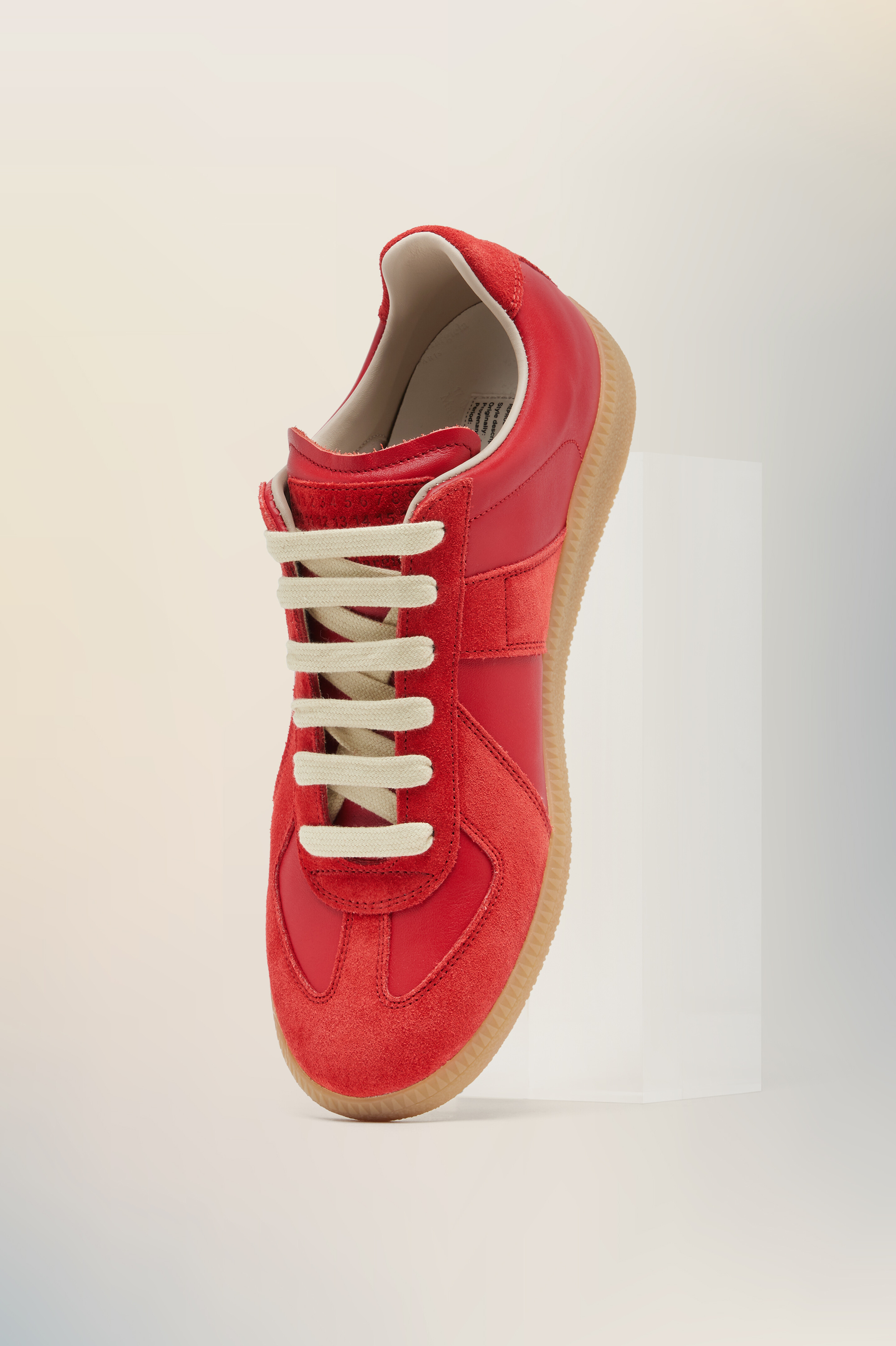 Sneakers Replica rouges en cuir pour homme Boero