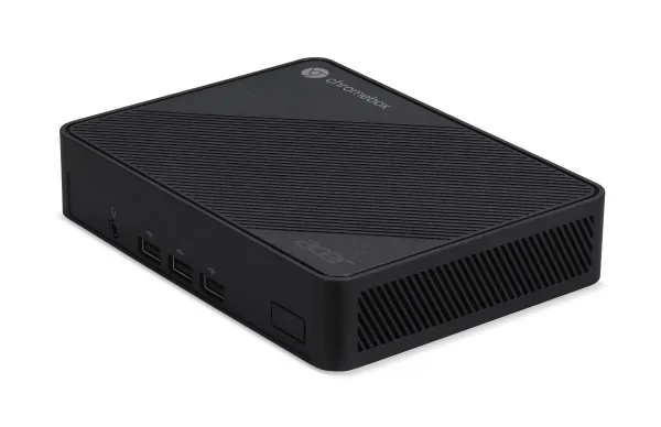 Acer Chromebox Mini Entreprise CXM1 - Mini PC 1 x Celeron N4500 / op til 2.8 GHz - RAM 8 GB - flash - eMMC 32 GB - UHD Graphics - IEEE 802.11ax (Wi-Fi 6), Gigabit Ethernet - Chrome OS - skærm: ingen - sort