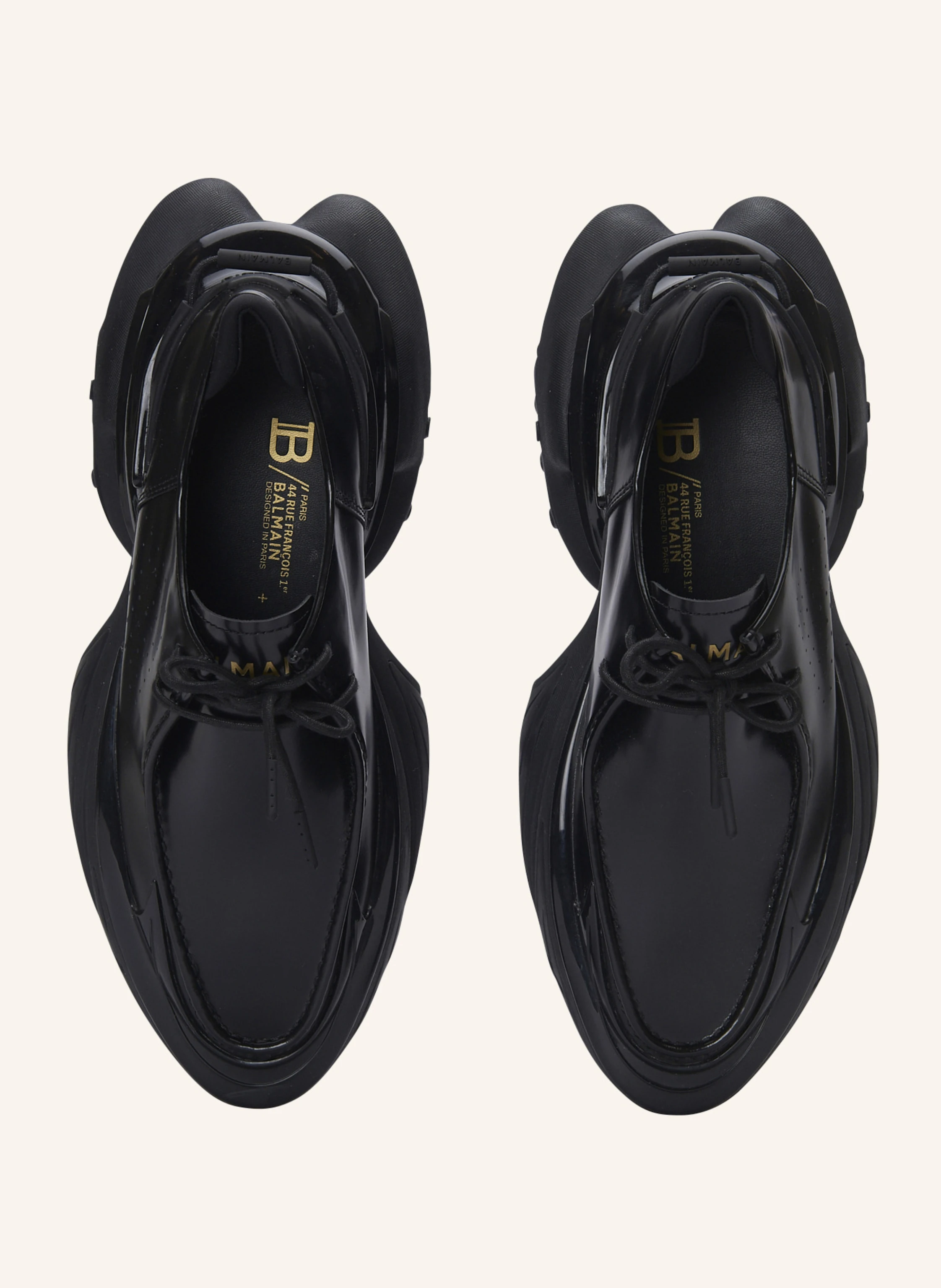 BALMAIN Unicorn Derbys aus glänzendem Leder