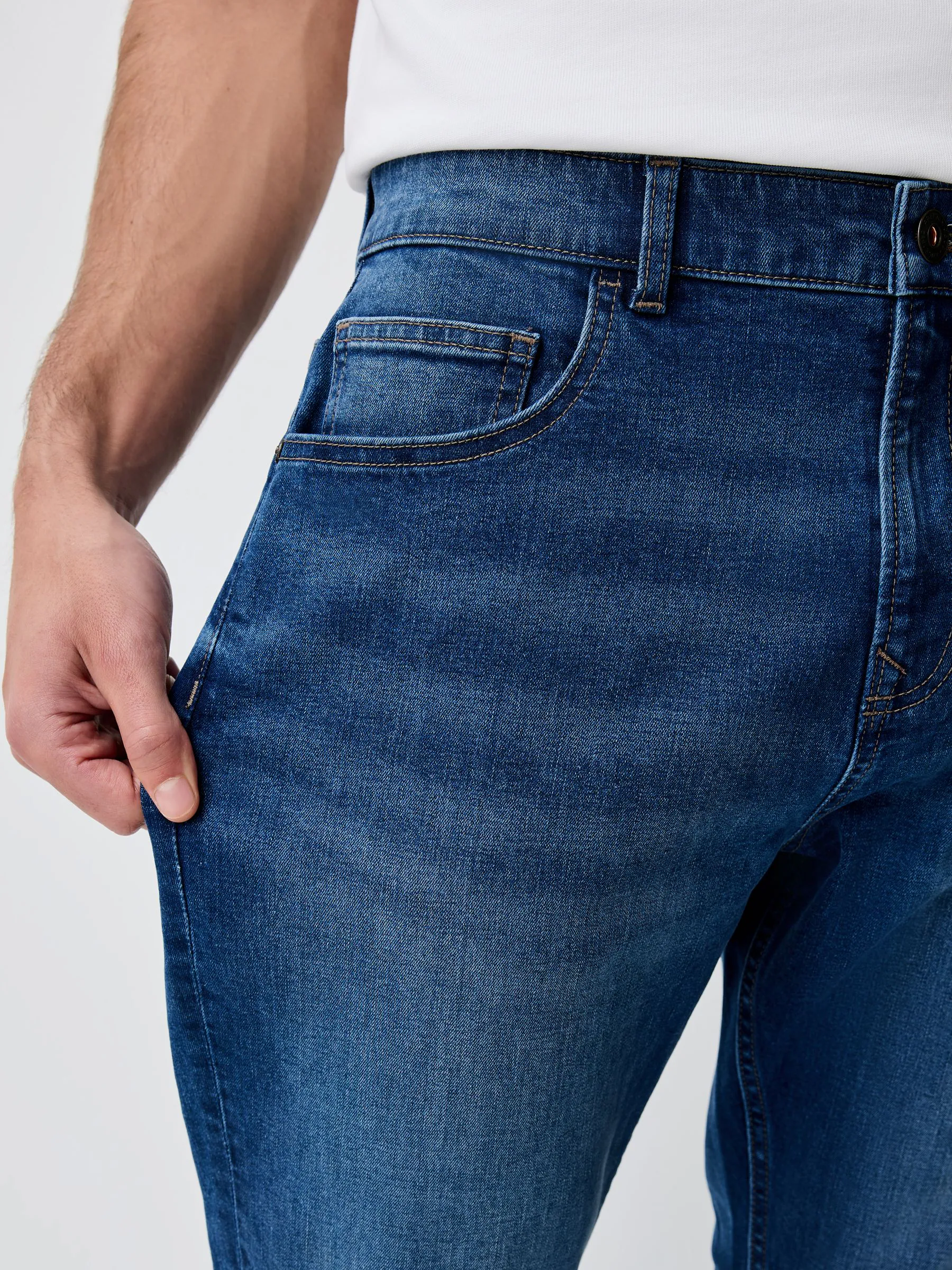 Blauw - Klassieke stretchy jeans