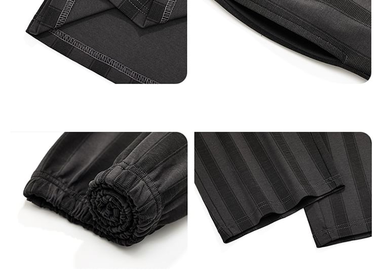 Jeony - Loungewearset: gestreept T-shirt met korte mouwen en broek