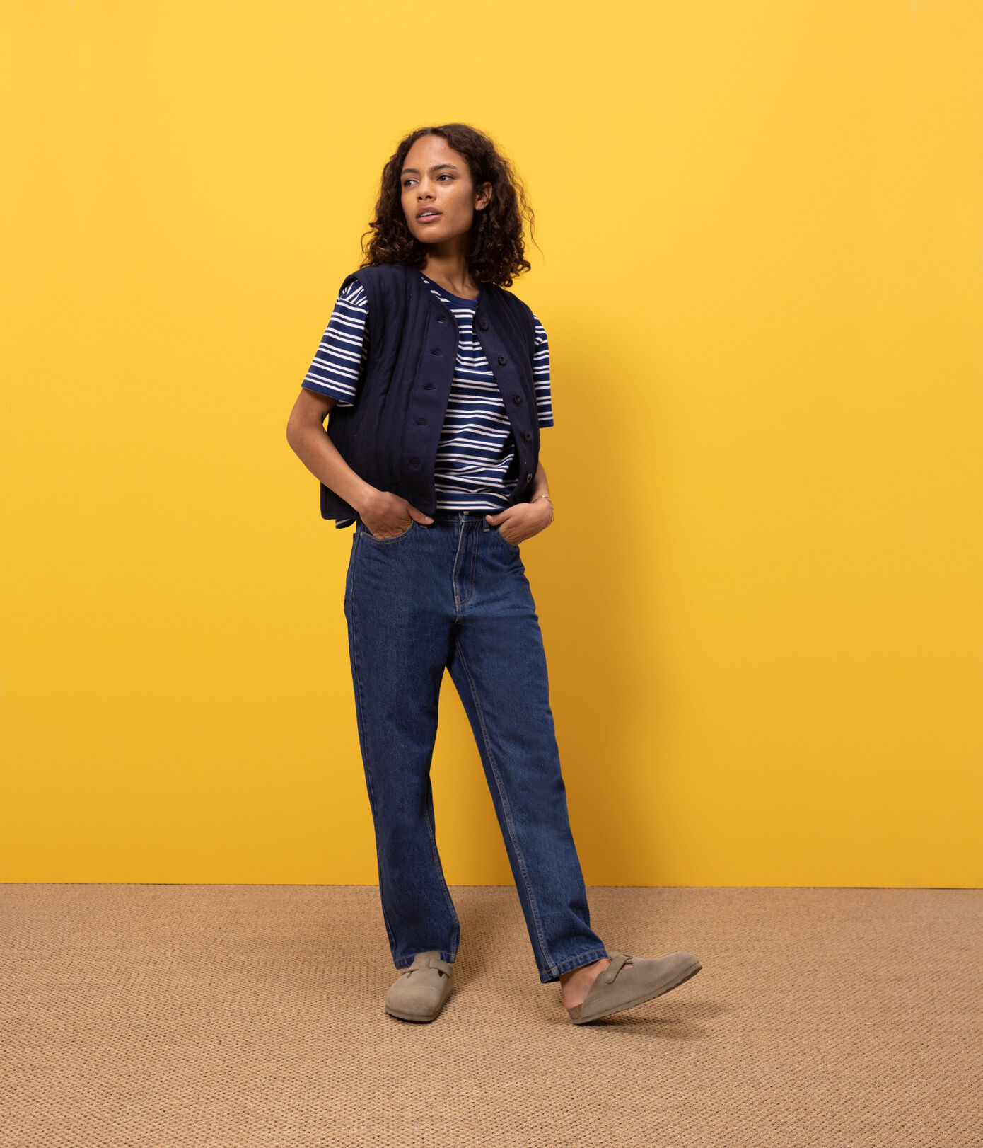 Cardigan sans manches moelleux Femme