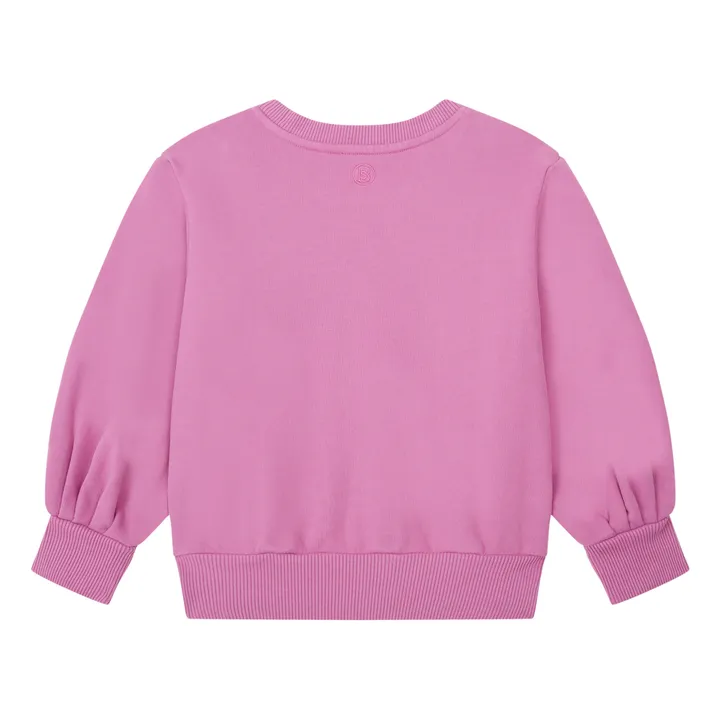 SMALLABLE BASICS Sweat Fille Boxy Molleton Bio | Rose bonbon