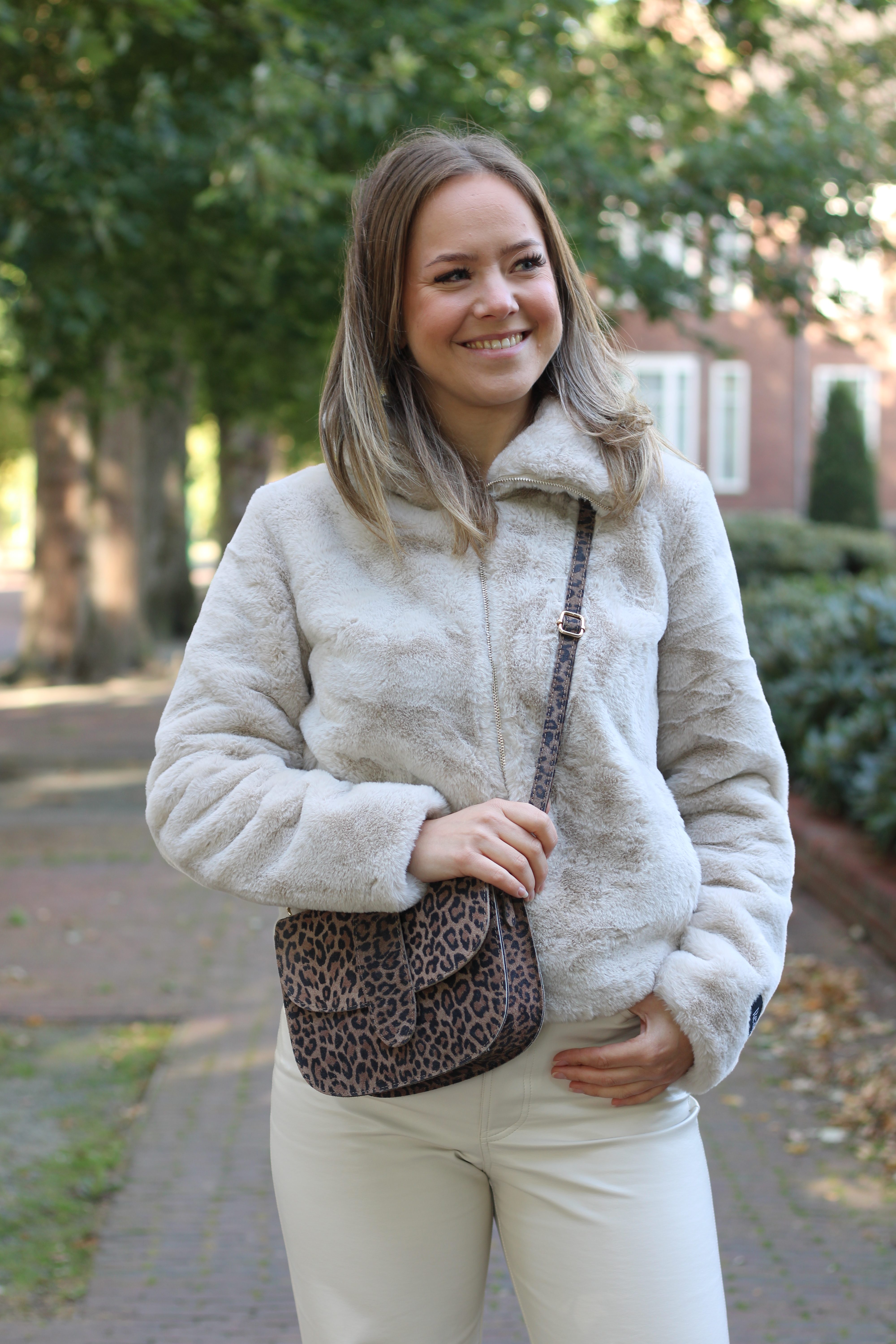 Maan Bag - Suede Luipaard