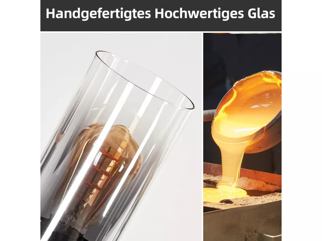 Lampe à Suspension Pour Table à Manger Vintage En Verre Gris Fumé E27 Réglable En Hauteur Pour Salon