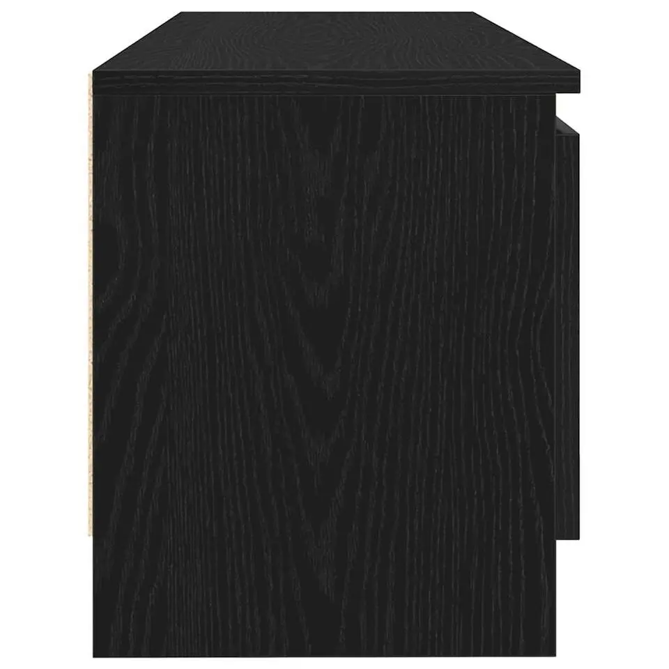 vidaXL - TV-meubel met legplank en 2 deuren - Zwart eiken - 102x30x36 cm