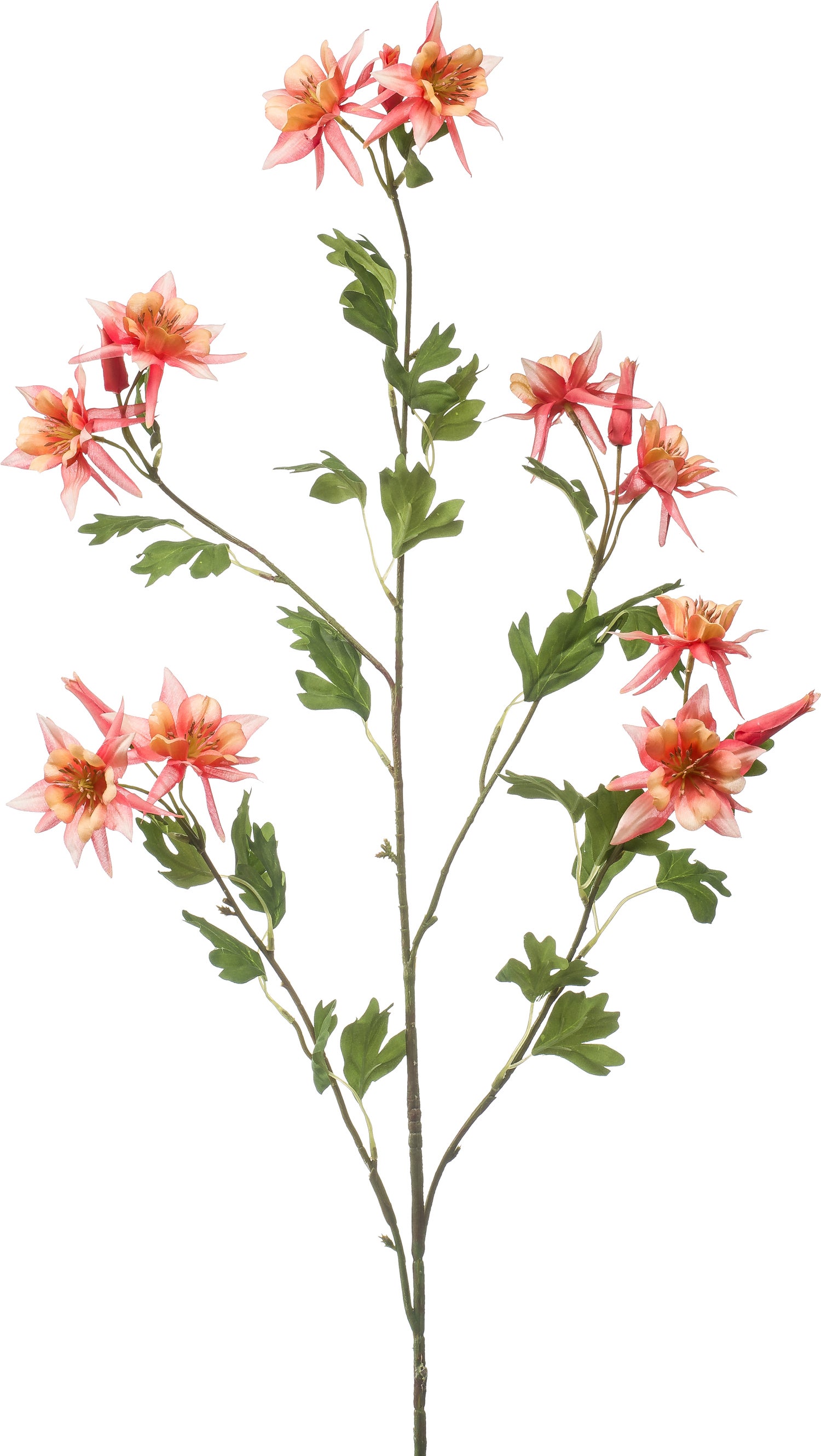 Emerald kunstbloem Akelei oranje 60 cm