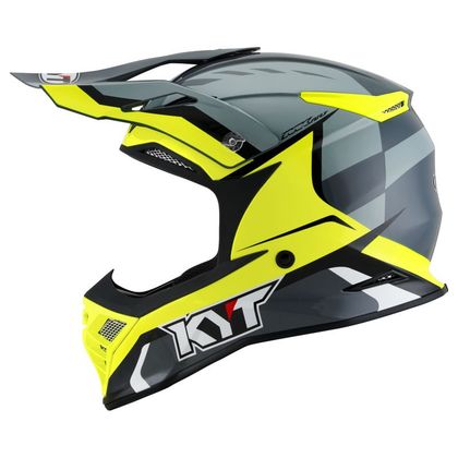 Casque cross KYT SKYHAWK - GLOWING - ANTHRACITE/YELLOW 2023 - Gris / Jaune